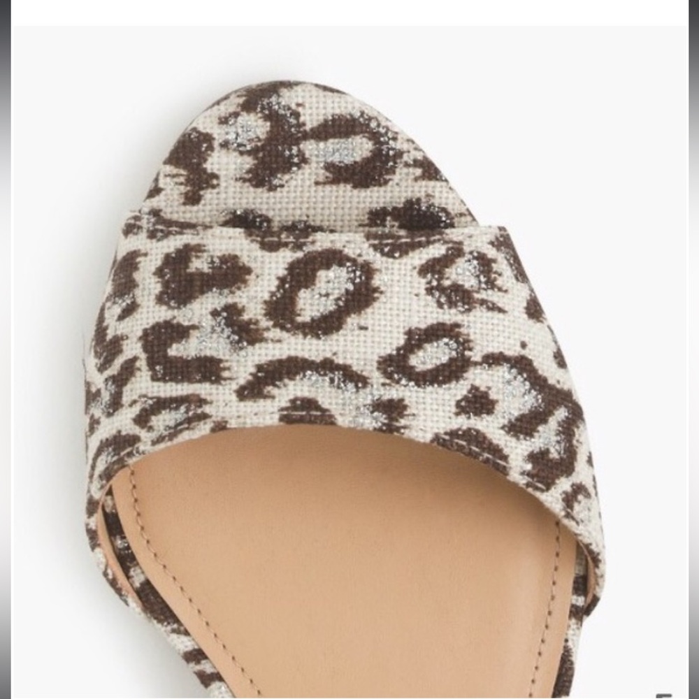 J. Crew - Laila Leopard Print Wedge Sandals size 6M - Picture 2 of 4